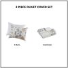 3 Piece Floral Duvet Cover Set